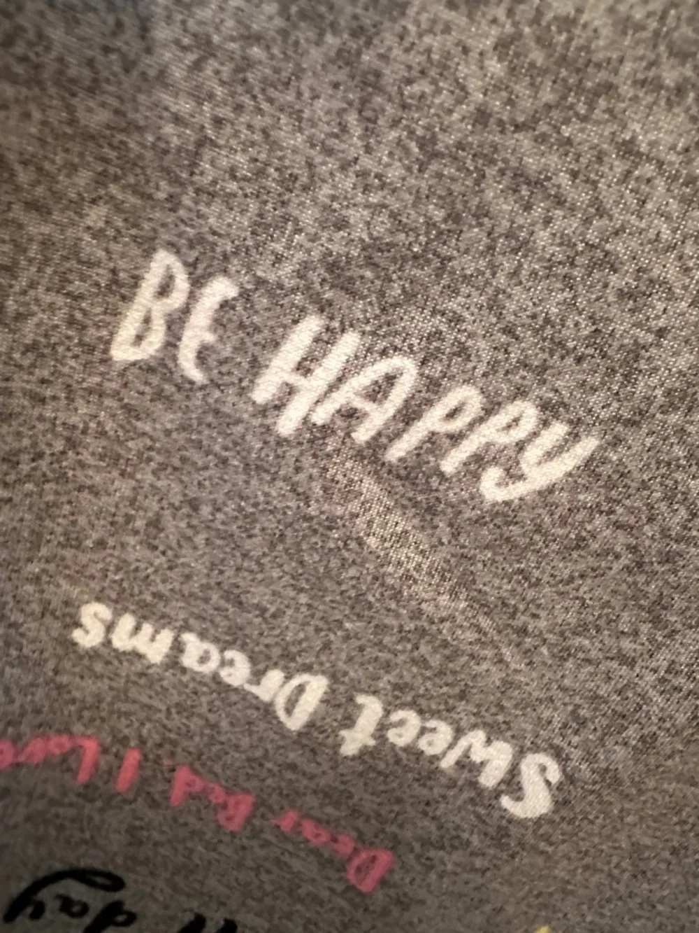 Joyspun Gray Star & Novelty Script Pajama Tank Top and Shorts Set Size M (8-10) - Picture 9 of 12